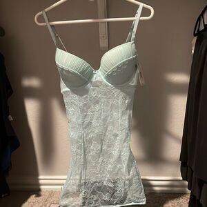 French Affair Lingerie medium baby blue dress new with tags